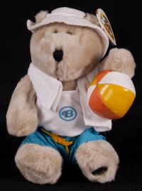 Starbucks Bearista 2002 Summer Beach Boy Bear Plush